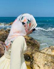 romantik twill eşarp tereyağ sarısı 3