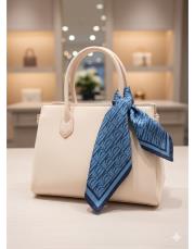 fular imza monogram mavi