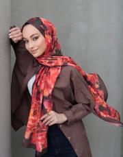 alev desenli pamuk şal 