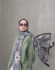 smoke desenli pamuk şal 