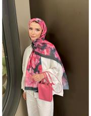 kitty desenli pamuk şal 