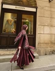 lilyum desenli pamuk şal  2