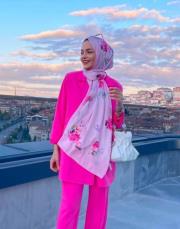 tiffani desenli pamuk şal 