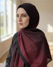 degrade pamuk şal degrade siyah bordo 2