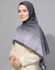 degrade pamuk şal degrade siyah füme 