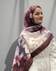 cherry desenli pamuk şal  2