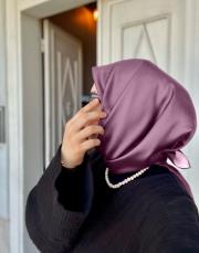 düz twill eşarp gül kurusu