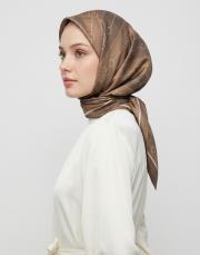 bushu monogram twill eşarp haki 3