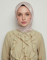 bushu monogram twill eşarp krem 3