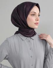 bushu monogram twill eşarp bordo 3