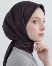 bushu monogram twill eşarp bordo 4
