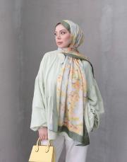 frezya twill şal tereyağ sarısı