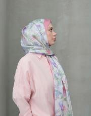 pembe mor petunya twill şal  2