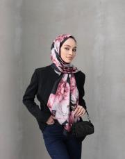 pembe şakayık twill şal  2