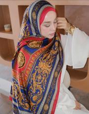 gold %100 ithal ipek şal bordo