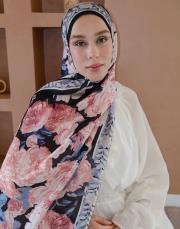 rose şal %100 ithal ipek şal pembe 2