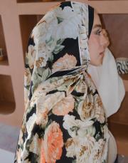 rose şal %100 ithal ipek şal turuncu