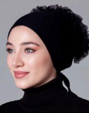 kaymaz fırfırlı bone siyah 3