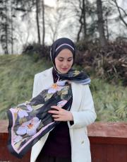 bahar desenli pamuk şal  2