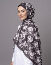 zeyneb desenli pamuk şal acı kahve