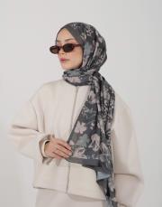 zeyneb desenli pamuk şal haki