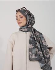 zeyneb desenli pamuk şal haki 3