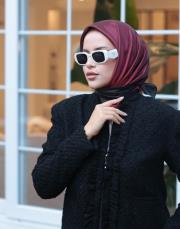 degrade twill eşarp siyah bordo 2