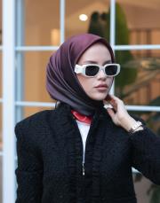 degrade twill eşarp siyah bordo 3