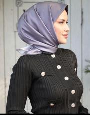 degrade twill eşarp siyah gri