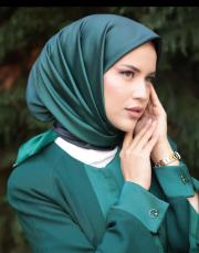 degrade twill eşarp siyah zümrüt