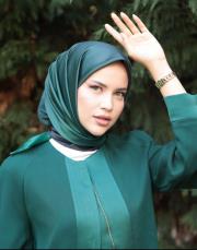 degrade twill eşarp siyah zümrüt 2