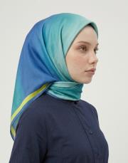 degrade twill eşarp yeşil mavi 4