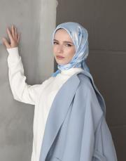 prenses twill eşarp mavi 3