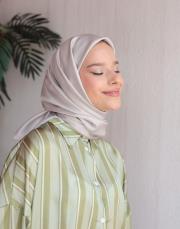 smoke twill eşarp krem 2