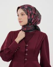lilyum twill eşarp bordo 2
