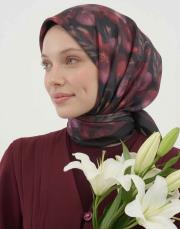 lilyum twill eşarp bordo 3