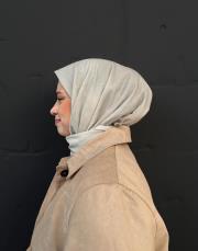 düz smoke modal pamuk eşarp krem