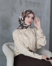 lavender twill eşarp kahve