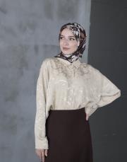 lavender twill eşarp kahve 2