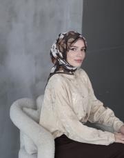 lavender twill eşarp kahve 3