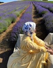 lavender twill eşarp mor 2