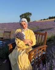 lavender twill eşarp mor 3