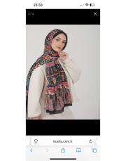 lale desenli pamuk şal  3