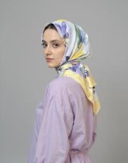 nergis twill eşarp tereyağ sarısı