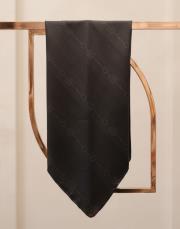 bushu monogram %100 twill ipek eşarp siyah  3