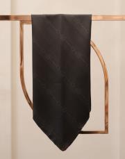 bushu monogram %100 twill ipek eşarp siyah  6