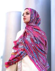 lora %100 ithal ipek şal fuşya