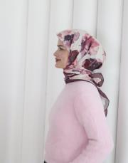 burgundy modal pamuk eşarp  2