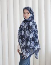 navy pamuk şal lacivert