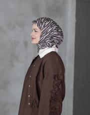 imza monogram twill eşarp acı kahve 2